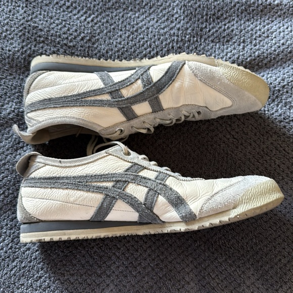 Onitsuka Tiger Mexico 66 White Gray Suede Leather Sneakers 6.5 Retro Low Top - Picture 13 of 14